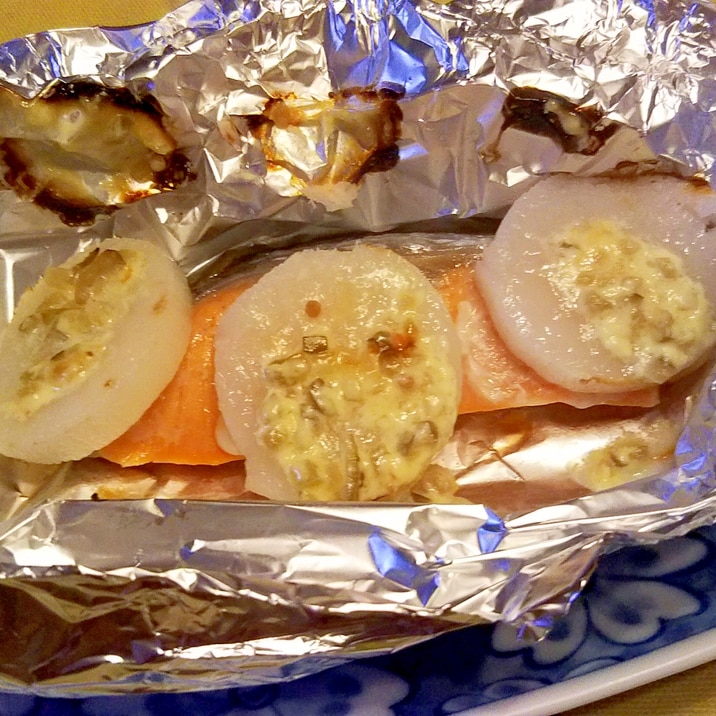 鮭と長芋のホイル焼き